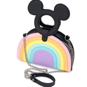 Loungefly Disney Mickey Mouse Pastel Rainbow Crossbody Bag